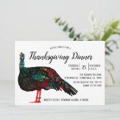 Invitation de Thanksgiving de la Turquie isolée (Debout devant)