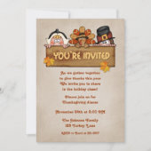 Invitation de thanksgiving de pèlerins (Devant)