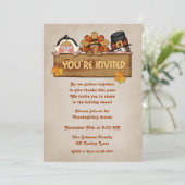 Invitation de thanksgiving de pèlerins (Debout devant)