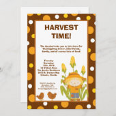 invitation de thanksgiving de poulets de (Devant / Derrière)