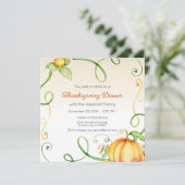 Invitation de Thanksgiving, Dîner de Thanksgiving  (Debout devant)