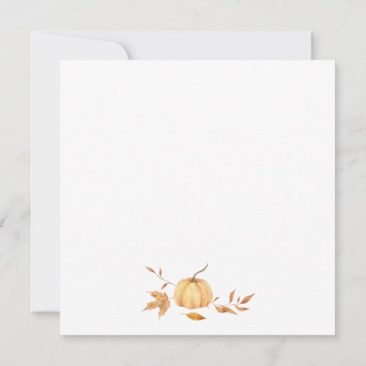 Invitation de Thanksgiving - éditable (Dos)