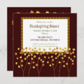 Invitation de Thanksgiving Fall Tree (Devant / Derrière)