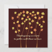 Invitation de Thanksgiving Fall Tree (Dos)