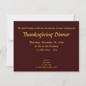 Invitation de Thanksgiving (Humorisme 2 - Personna (Dos)