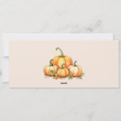 Invitation de Thanksgiving, Invitation du dîner de (Dos)