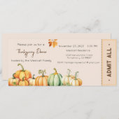 Invitation de Thanksgiving, Invitation du dîner de (Devant / Derrière)