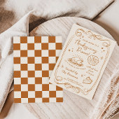 Invitation de Thanksgiving pour dîner rustique de