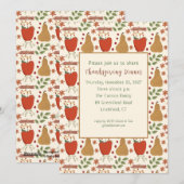 Invitation de Thanksgiving pour la récolte rustiqu (Devant / Derrière)
