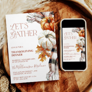 Invitation de Thanksgiving - Rassemblons-nous