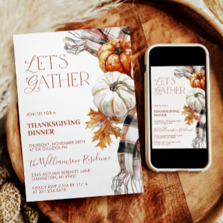 Invitation de Thanksgiving - Rassemblons-nous