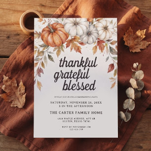 Invitation de Thanksgiving Reconnaissant Béni