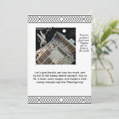 Invitation de Thanksgiving sur le thème de l'espac (Debout devant)