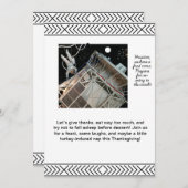 Invitation de Thanksgiving sur le thème de l'espac (Devant / Derrière)