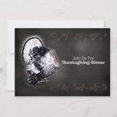 Invitation de Thanksgiving sur tableau noir (Dos)