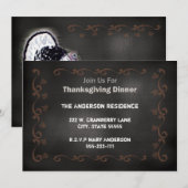 Invitation de Thanksgiving sur tableau noir (Devant / Derrière)