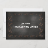 Invitation de Thanksgiving sur tableau noir (Dos)
