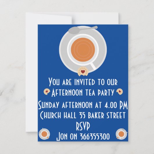 Invitation de thé après-midi (Devant)