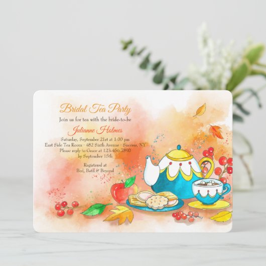 Invitation de thé d'automne (Debout devant)