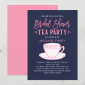 Invitation de thé de Fête de la mariée (Devant / Derrière)