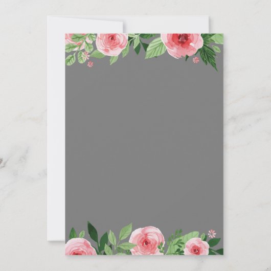 Invitation de thé de Fête de la mariée (Dos)