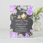 Invitation de thé de Fête de la mariée florale (Debout devant)