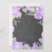 Invitation de thé de Fête de la mariée florale (Dos)