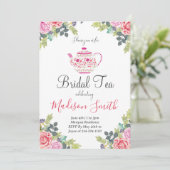 Invitation de thé de mariage à la théière (Debout devant)