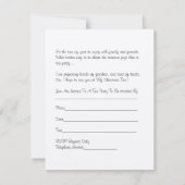 Invitation de thé de Noël (Dos)