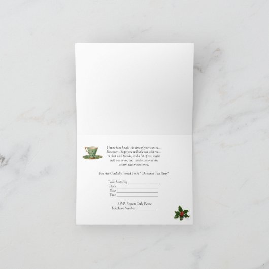 Invitation de thé de Noël (Intérieur)