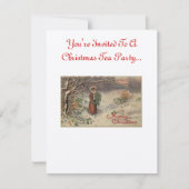Invitation de thé de Noël (Devant)
