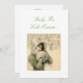 Invitation de thé de Noël (Devant / Derrière)