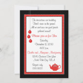 Invitation de thé de Noël, élégance rouge de (Dos)