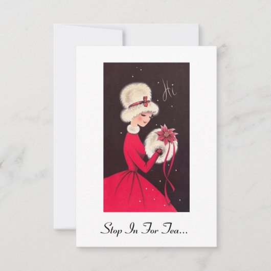 Invitation de thé de vacances (Devant)