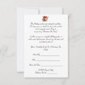 Invitation de thé de vacances (Dos)