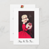 Invitation de thé de vacances (Devant / Derrière)