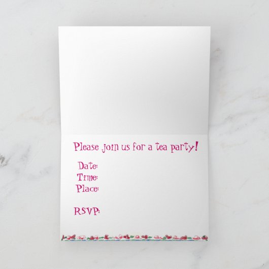 Invitation de thé d'échantillonneur de fleur de (Intérieur)