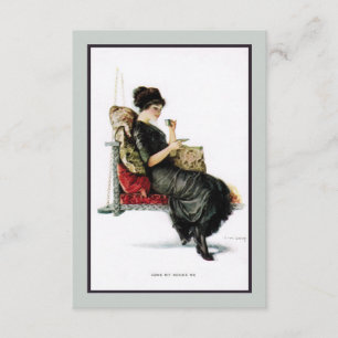 invitation de thé d'oscillation de porche des