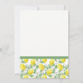 Invitation de thé Motif de citron jaune (Dos)