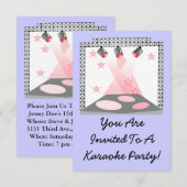 Invitation de théâtre Karaoke Broadway (Devant / Derrière)