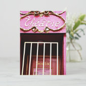 INVITATION DE THÉÂTRE ROSE ~EZ2 PERSONNALISER THÉÂ (Debout devant)