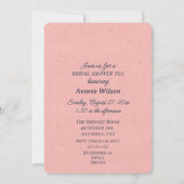 Invitation de théière de la fête de thé rose (Dos)