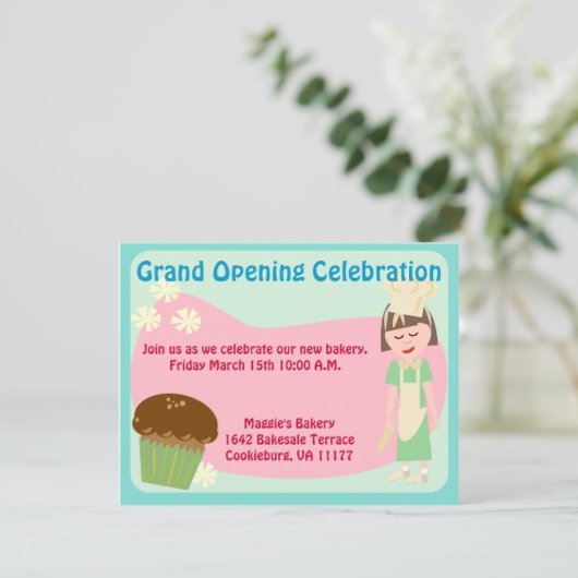 Invitation de thème Cute Baking (Debout devant)