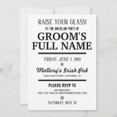 Invitation de thème de bouteille de whisky pour un (Dos)