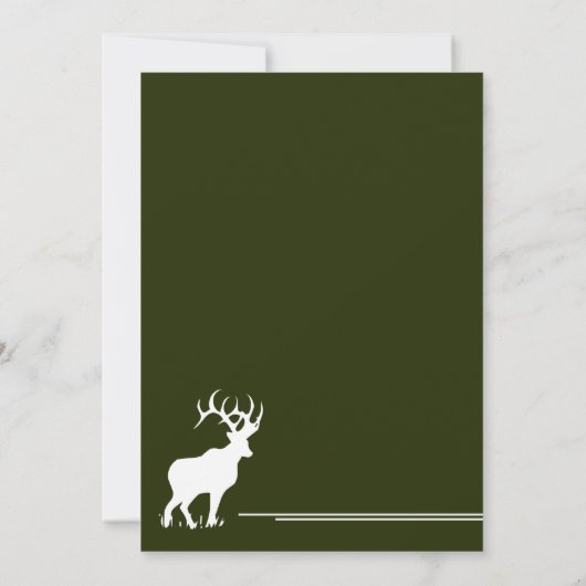Invitation de thème de chasse Oh Deer Camo Couleur (Dos)
