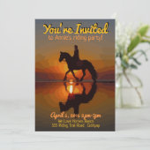 Invitation de thème de cheval. Partie d'équitation (Debout devant)