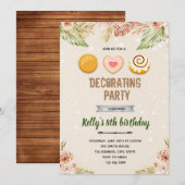 Invitation de thème de décoration de cookies boho (Devant / Derrière)