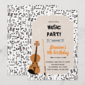 Invitation de thème de fête d'anniversaire de viol (Devant / Derrière)