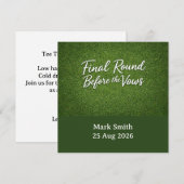 Invitation de thème de golf Bachelor Par-Tee | Heu (Devant / Derrière)