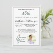 Invitation de thème de golfeuse pour les 45 ans av (Debout devant)